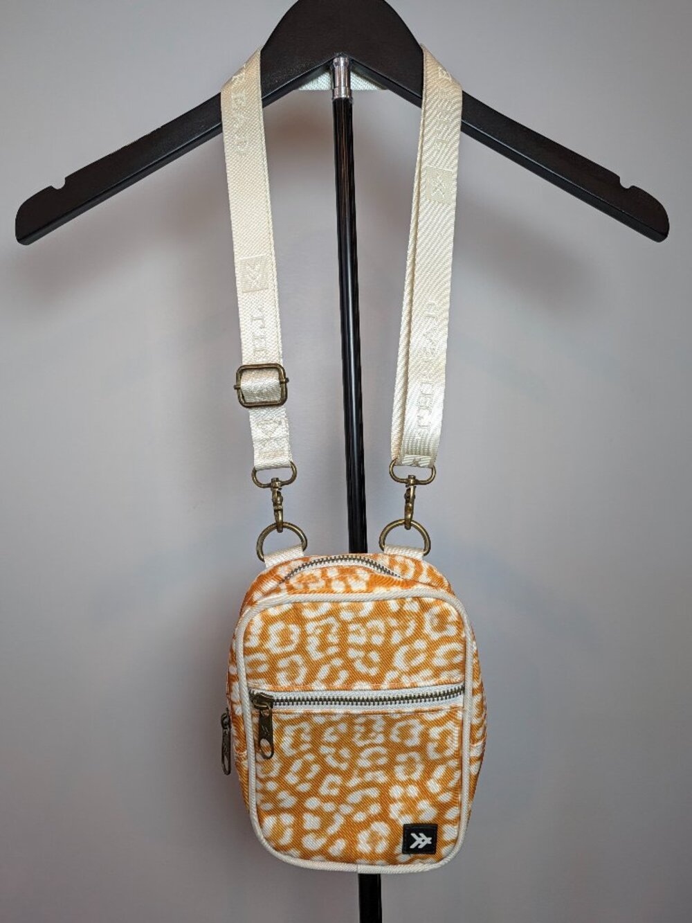 Thread Brand Orange And Cream Leopard Crossbody Bag - Y2K